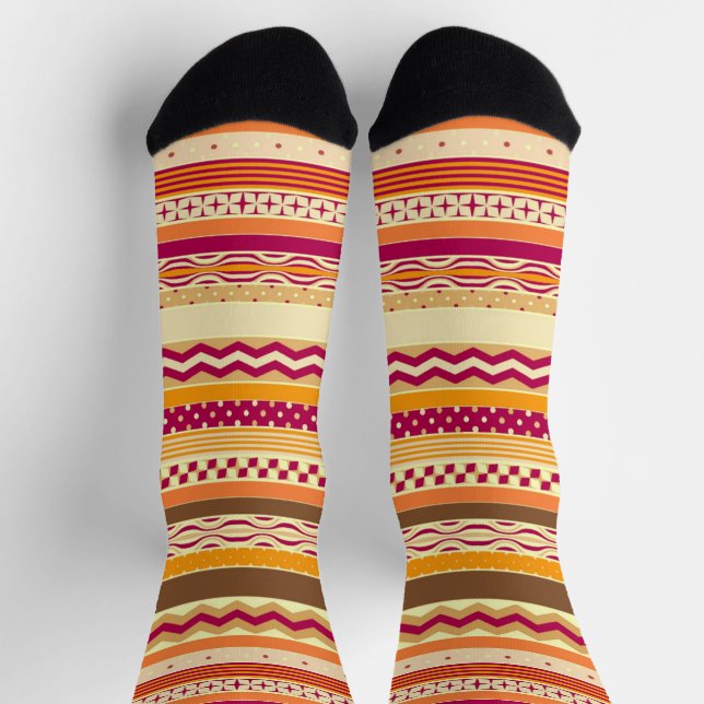 Chaussette Orange Canneberge et Chocolat Brown Chutes (Haut)