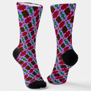 Chaussette Orchidée violette Fleur Abstraite Motif