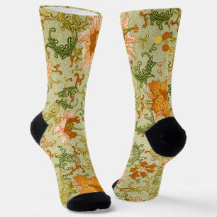 Chaussette Ornement Chinois Vintage Fleurs de Jones