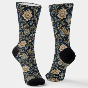 Chaussette Ornementation florale de luxe décorative