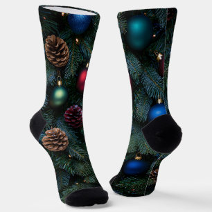Chaussette Ornements de sapin de Noël élégants classiques