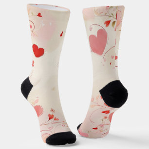 Chaussette Où les fleurs de coeur grandissent