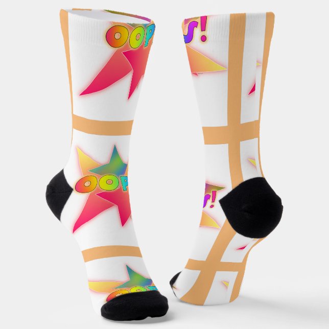 Chaussette Oups ! Chaussettes Cabines Jargon pour bande dessi (Angulaire)