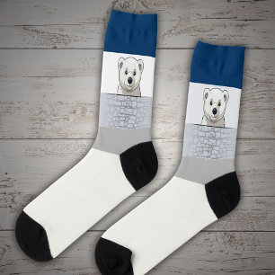 Chaussette Ours surplombant le mur, Couleurs Médicales classi