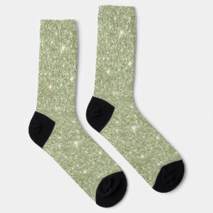 Chaussette Paillettes Vert Avocat