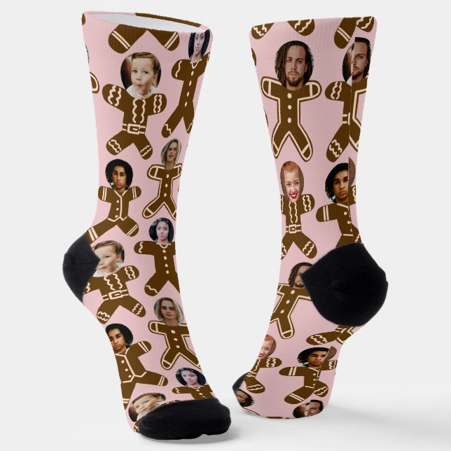Chaussette Pain d'épices rose Six Photo Gîtes (Angulaire)