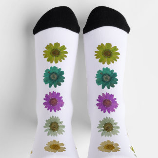 Chaussette Paire fleurie amusante de chaussettes