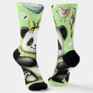 Chaussette Panda bébé mignonne vintage