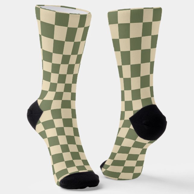 Chaussette Panneau de contrôle vert et beige clair (Angulaire)