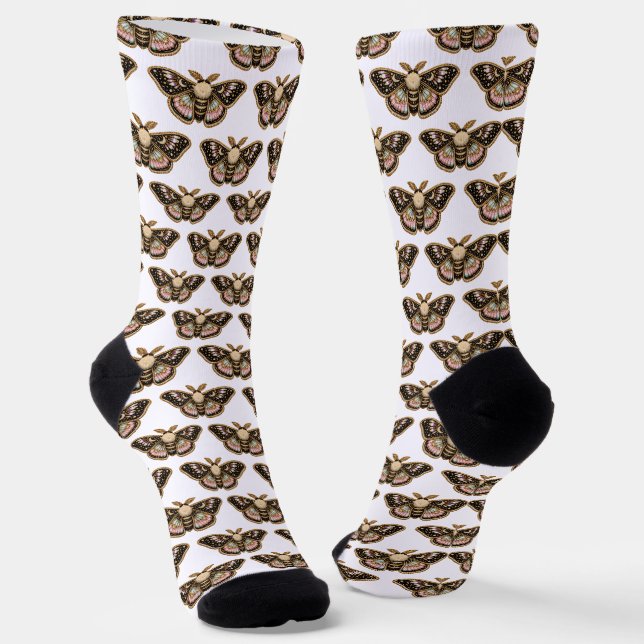 Chaussette Papillon brodé (Angulaire)