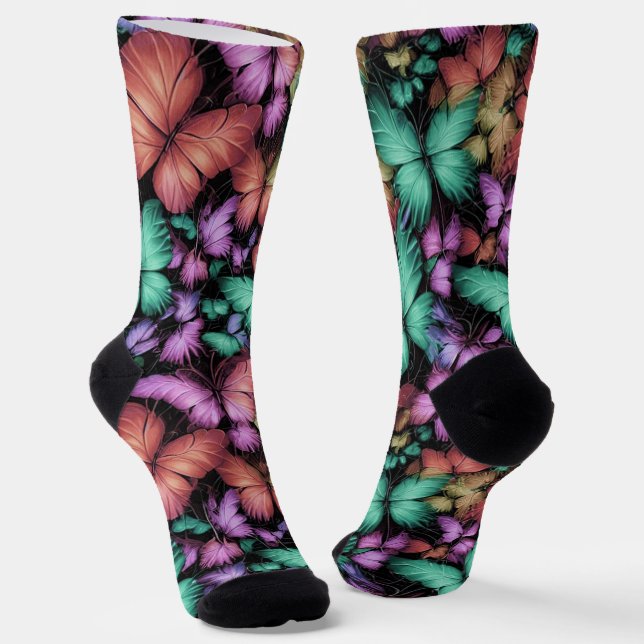 Chaussette Papillons colorés Imprimer (Angulaire)