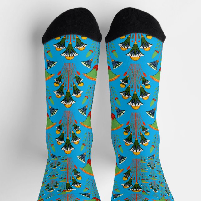 Chaussette Papyrus et Lotus à l'ancienne fleur égyptienne (Haut)