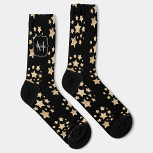 Chaussette Parties scintillant d'or étincelante étoiles motif