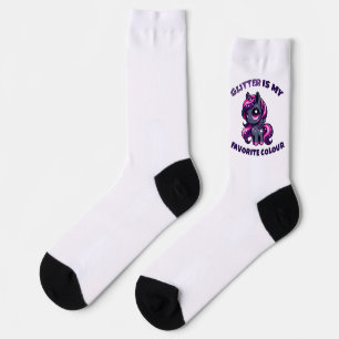 Chaussette Parties scintillant est ma couleur préférée mignon