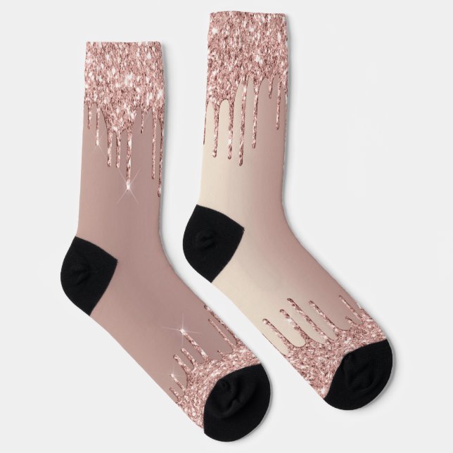 Chaussette Parties scintillant rose or Blush Chaussettes Spar (Droite)