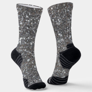 Chaussette Parties scintillant Silver Sparkle Faux