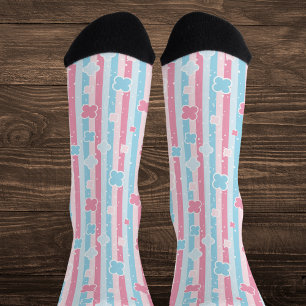 Chaussette Pastel Pink et Blue Floral