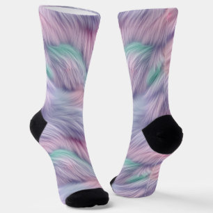 Chaussette Pastel Rainbow Fur