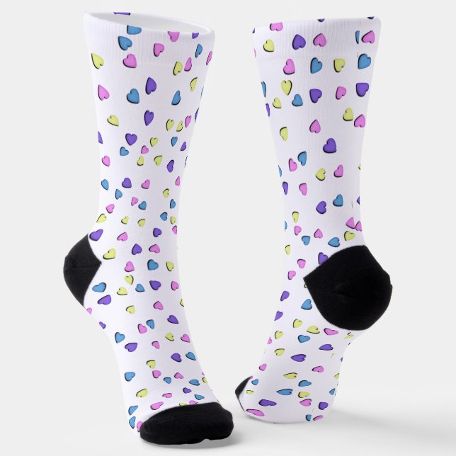 Chaussette Pastel Valentine Hearts (Angulaire)