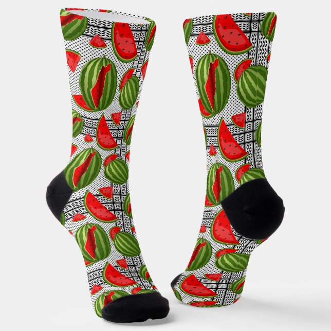 Chaussette Pastèque Palestine - Slice (Angulaire)