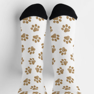 Chaussette Pâtes de chien, Pâtes de chien, Pâtes d'or orange