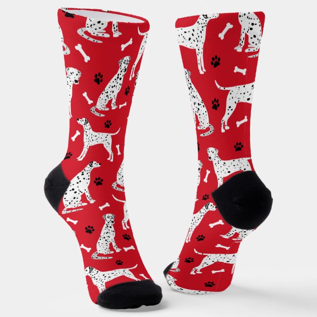 Chaussette Pâtes et os dalmatiens (Angulaire)