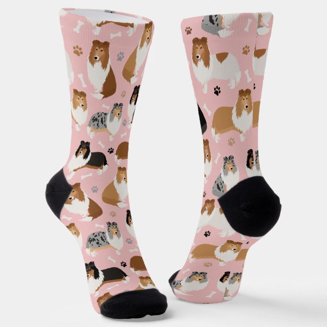 Chaussette Pâtes et os de collie rugueux (Angulaire)