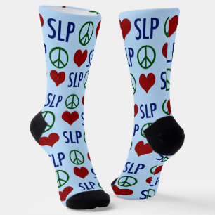 Chaussette Pathologie du langage vocal Paix Amour SLP