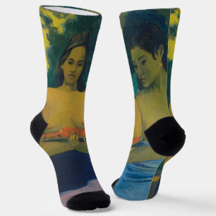 Chaussette Paul Gauguin - Deux femmes tahitiennes