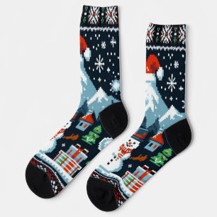 Chaussette pays des merveilles hivernales