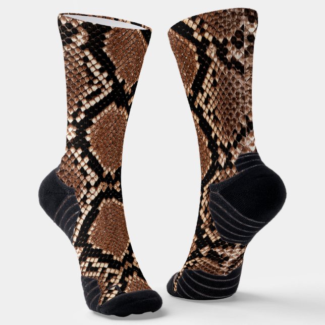 Chaussette Peau de serpent à crotale diamant (Angulaire)