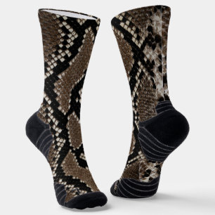 Chaussette Peau de serpent de Python Réticulé Faux
