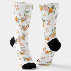 Chaussette Pêches, abricots et pilules Chaussettes de pharmac