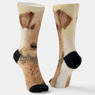 Chaussette Peinture Airedale Terrier - Cute Original Art
