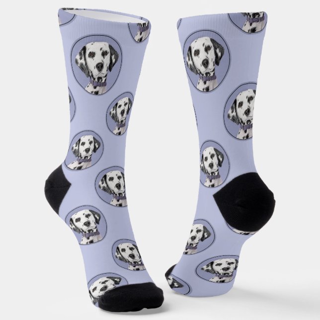Chaussette Peinture Dalmatienne Spotted Jote Original Chien A (Angulaire)