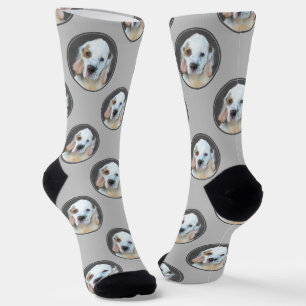 Chaussette Peinture de Chien d'Art original de Peinture de Ch