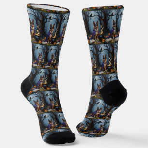 Chaussette Peinture de Halloween fantaisiste de Chien de Berg