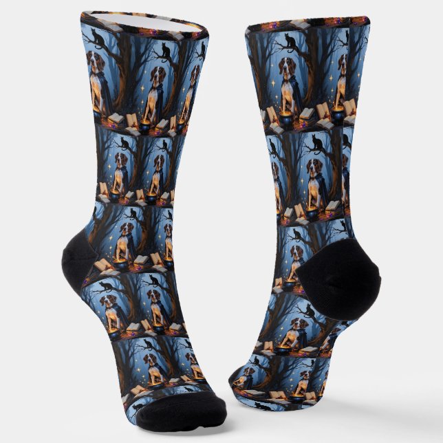 Chaussette Peinture d'Halloween blanc (Angulaire)