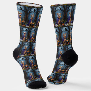 Chaussette Peinture fantaisiste de Halloween représentant un