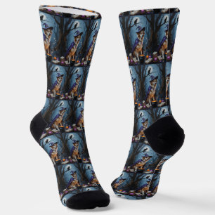 Chaussette Peinture fantaisiste d'Halloween de berger anatoli