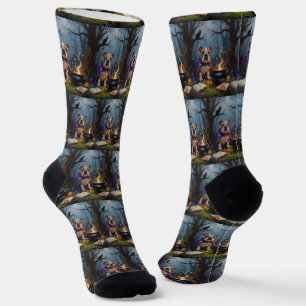 Chaussette Peinture Fantaisiste d'Halloween de Bouledogue