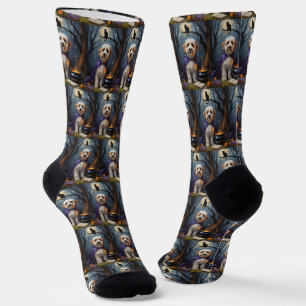 Chaussette Peinture fantaisiste d'Halloween de chien Bernedoo