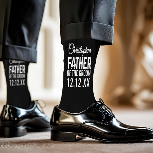 Chaussette Père du Mariage Groom Parent Chaussettes Noires