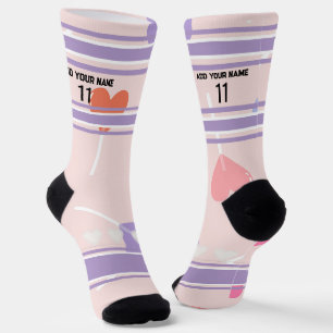 Chaussette Perple & Rose - Nom Numéro Chaussettes cœur