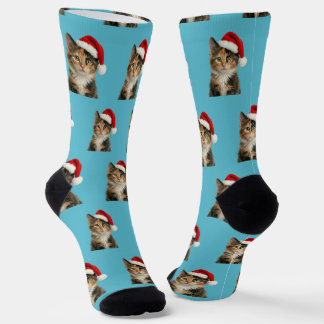 Chaussette Personalized Custom Calico Kitty Cat Christmas 