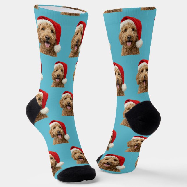 Chaussette Personalized Custom Cute Doodle Christmas Socks (Angulaire)