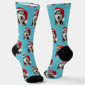 Chaussette Personalized Custom Cute Husky Christmas Socks