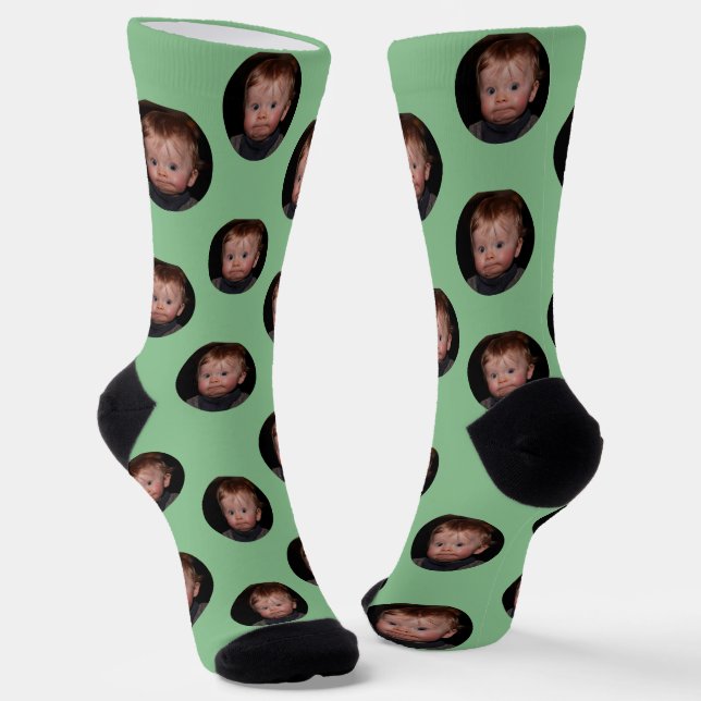 Chaussette Personalized Funny Face Photo  (Angulaire)