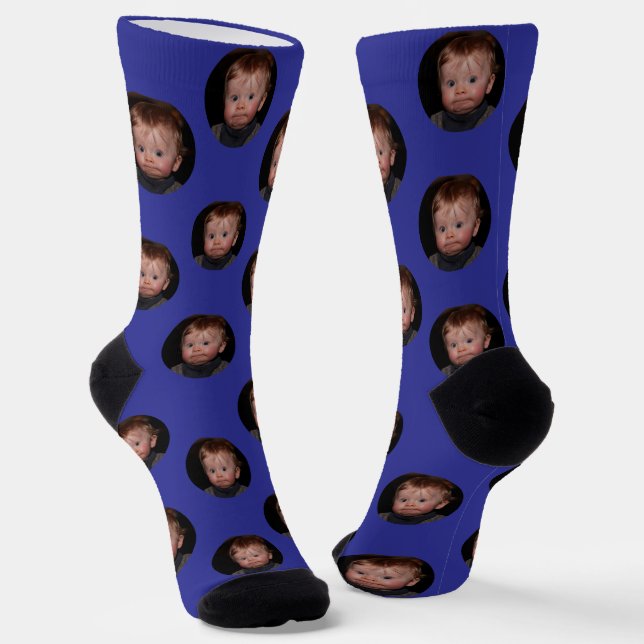Chaussette Personalized Funny Face Photo  (Angulaire)