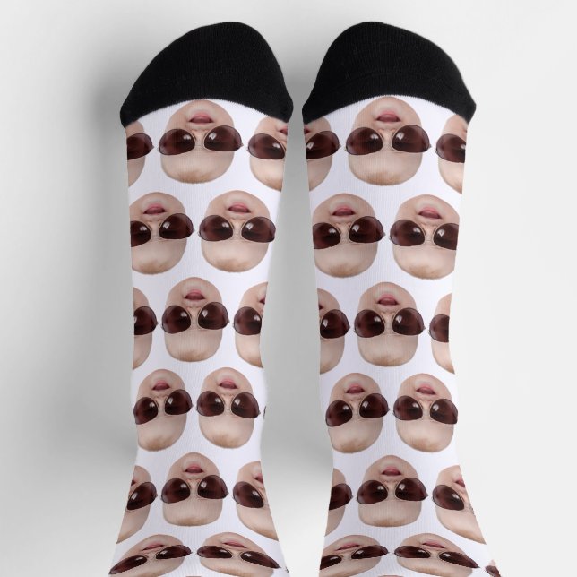 Chaussette Personalized Funny Faces Socks Photo Face Socks  (Haut)
